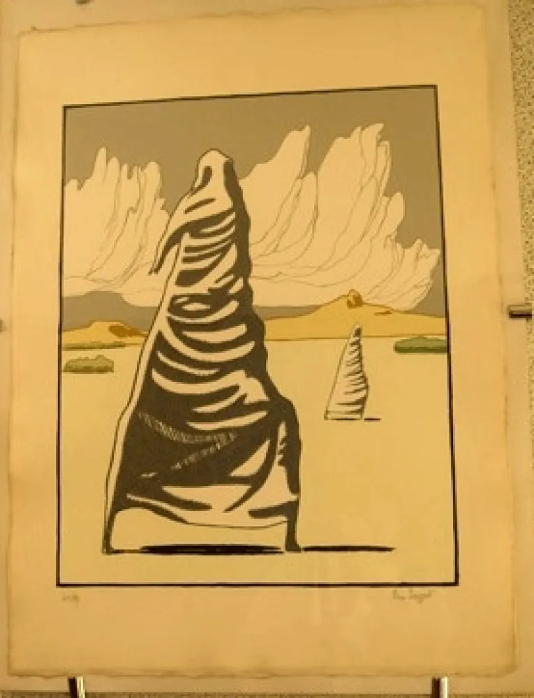 Lithografie Buzzati - I maghi d'autunno