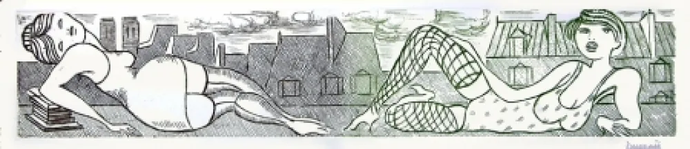 Ets En Aquatint Buzzati - Senza titolo