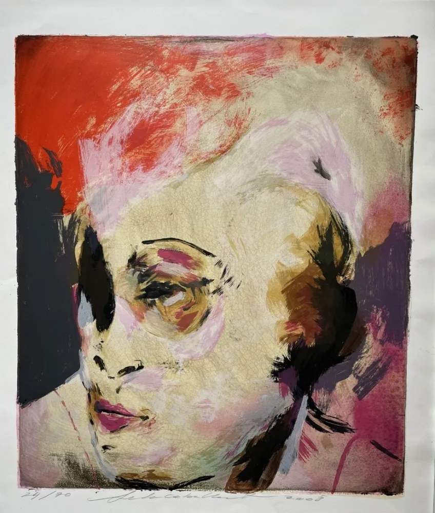 Zeefdruk Cabellut - Roos