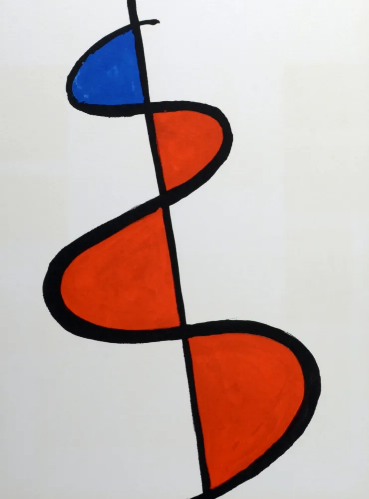 Lithografie Calder - Abstract composition, Retrospektive 1973