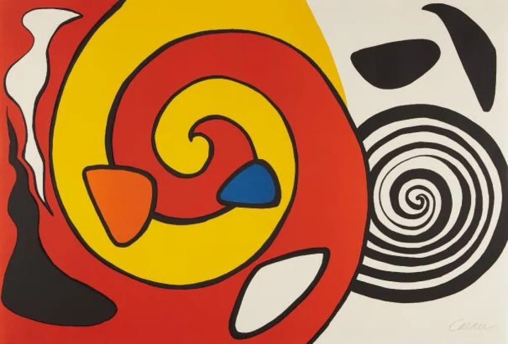 Lithografie Calder - Spirals and Forms