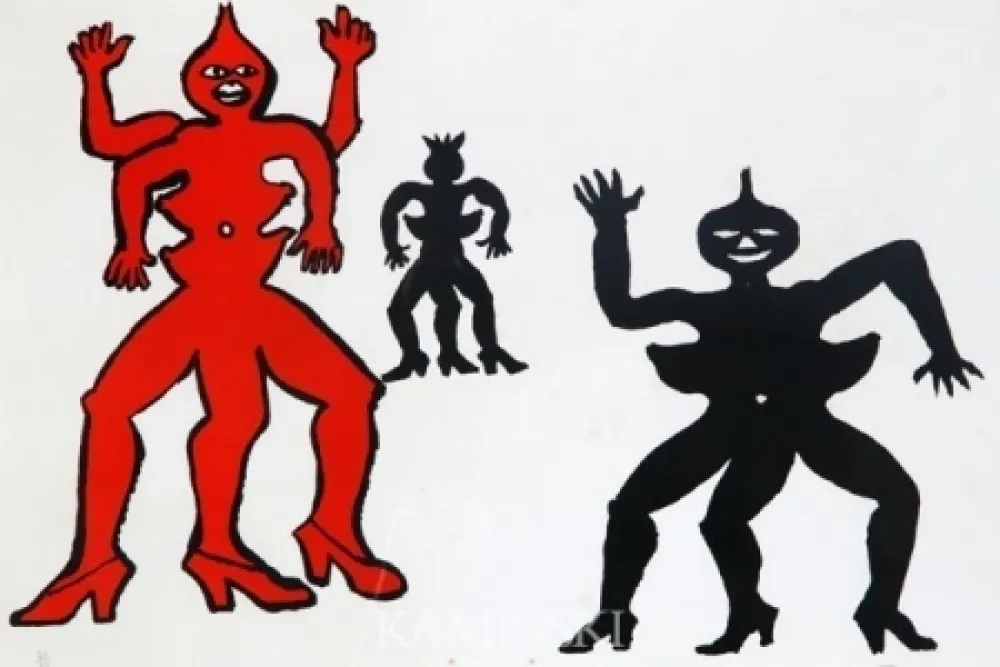Lithografie Calder - Une famille de là bas