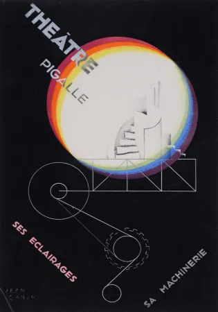 Lithografie Carlu - Théâtre Pigalle, ses éclairages, sa machinerie, c. 1929