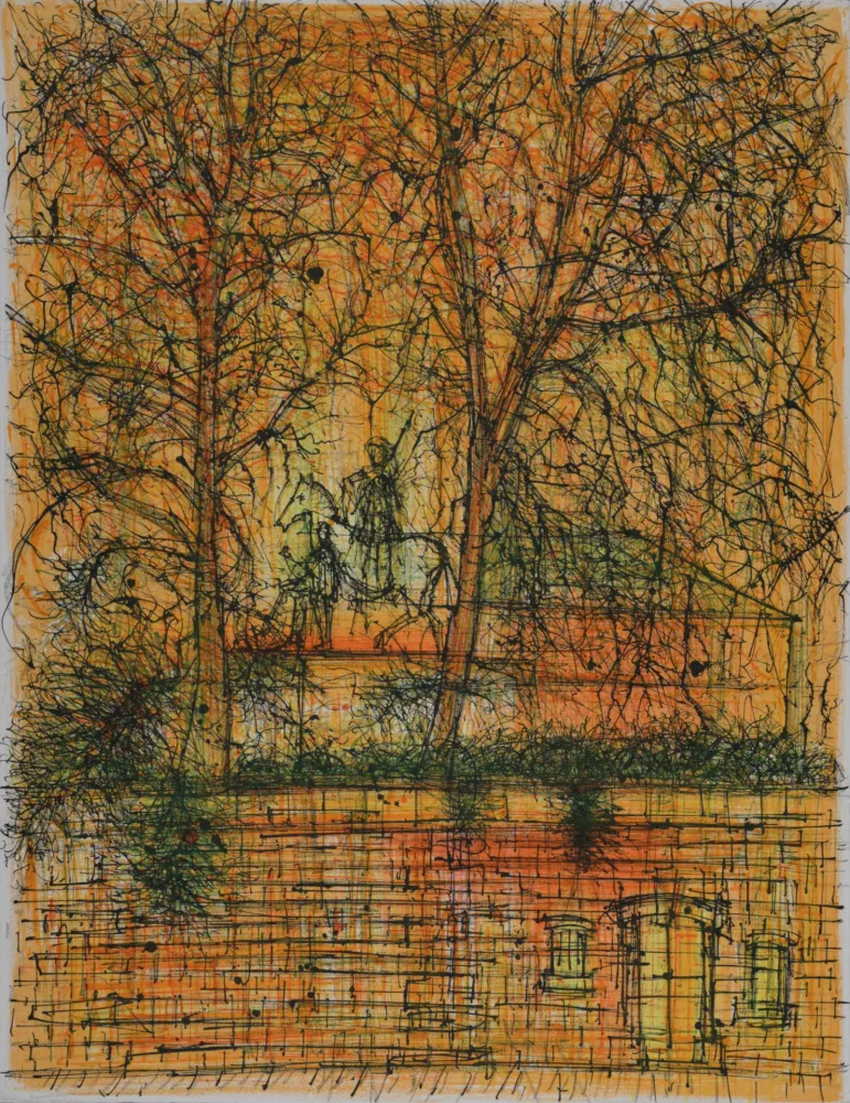 Lithografie Carzou - Homme à cheval, 1962