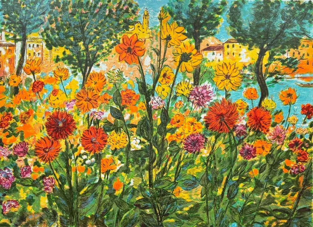 Zeefdruk Cascella - Dalie a Portofino