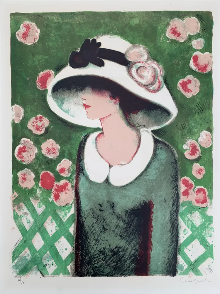 Lithografie Cassigneul  - La Roseraie