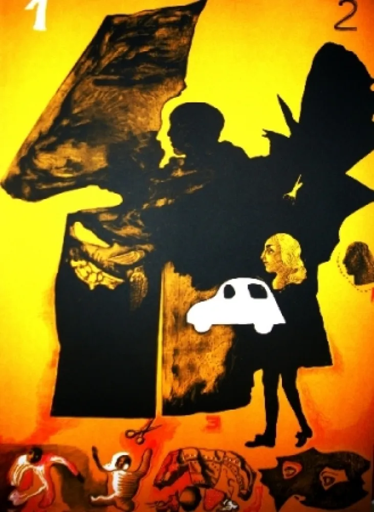 Lithografie Castillo - Barcelone 1