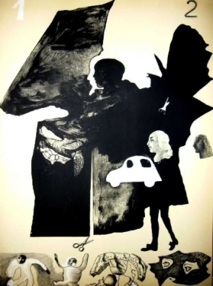 Lithografie Castillo - Barcelone 1 bis