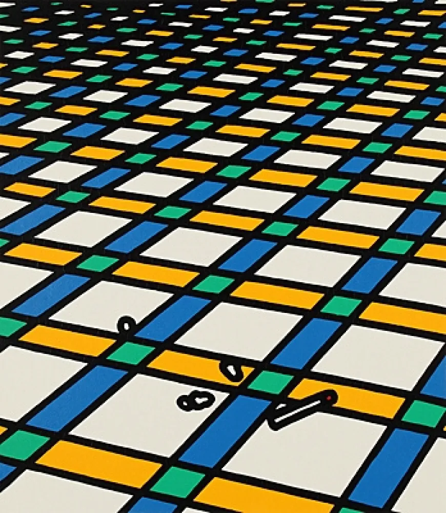 Zeefdruk Caulfield - Et moi je suis seul dans ma demeure