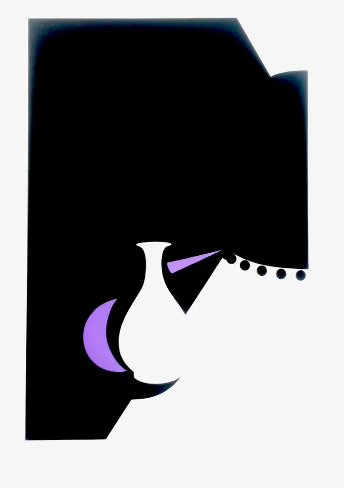 Zeefdruk Caulfield - Lung ch'uan ware and black lamp