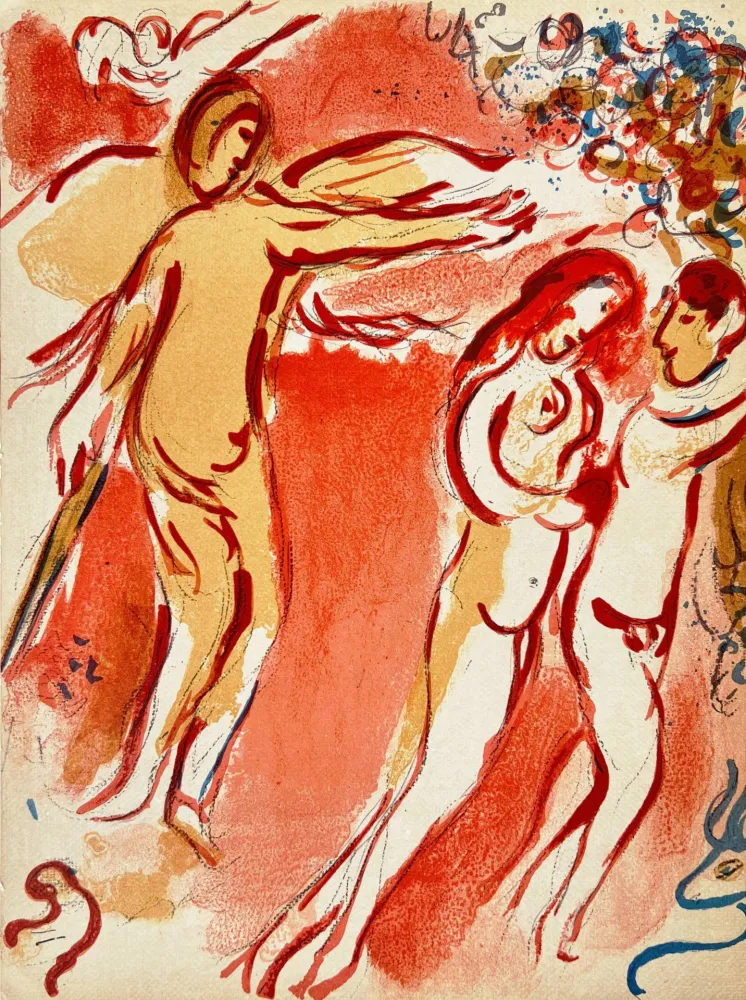 Lithografie Chagall - Adam and Eve