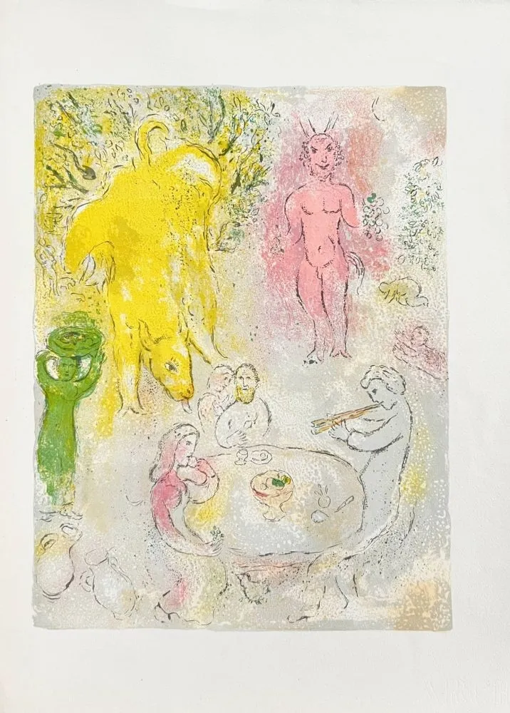 Lithografie Chagall - Daphnes and Chloé, planche XXIII