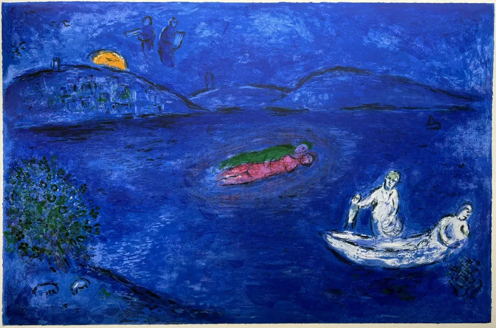 Lithografie Chagall - L' ÉCHO  (de la suite Daphnis et Chloé - 1961)