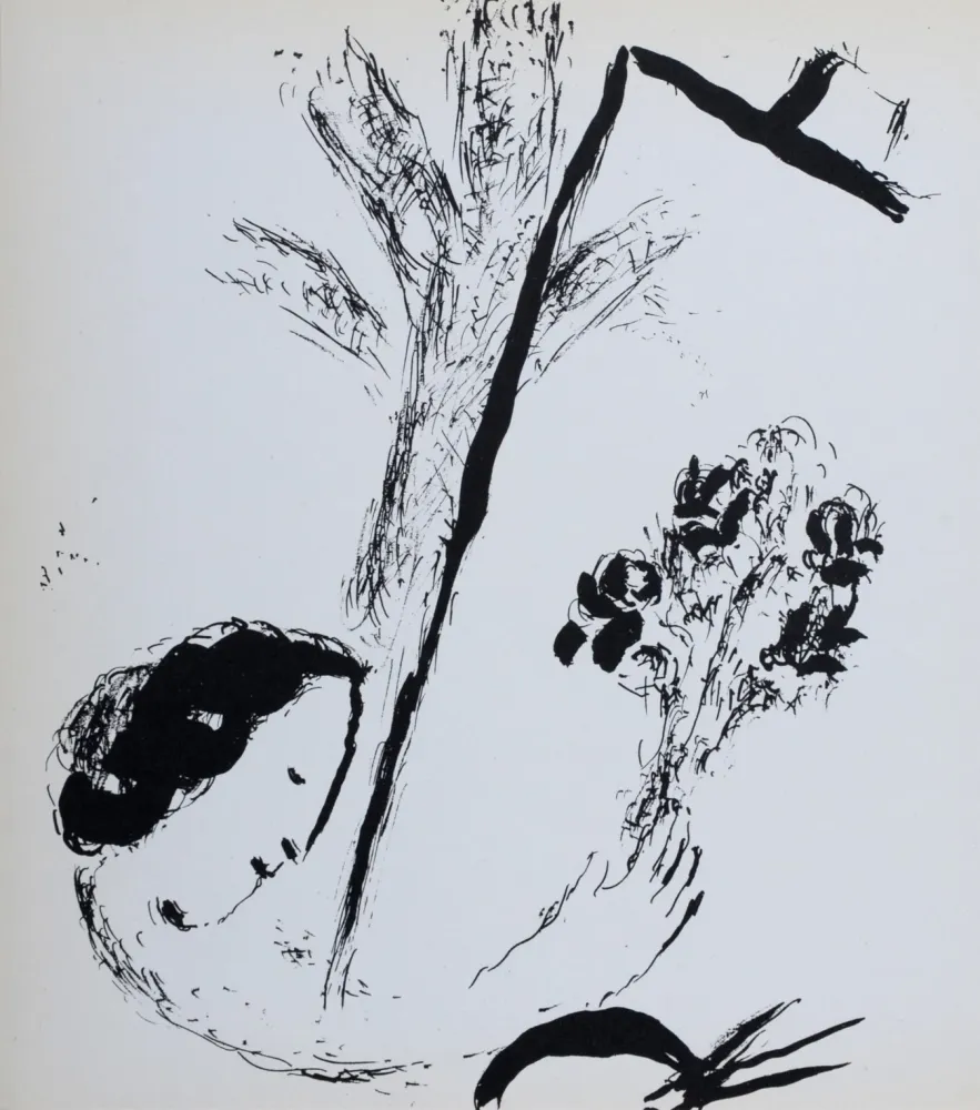 Lithografie Chagall - Le bouquet à la main