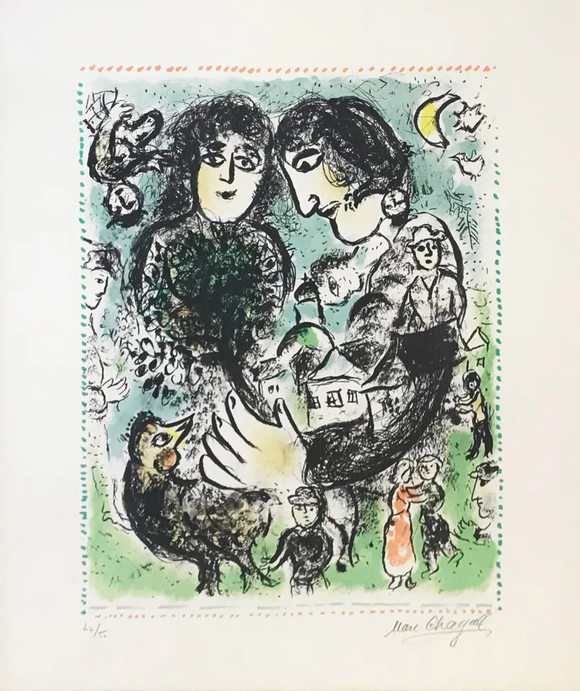 Lithografie Chagall - LE RENDEZ-VOUS