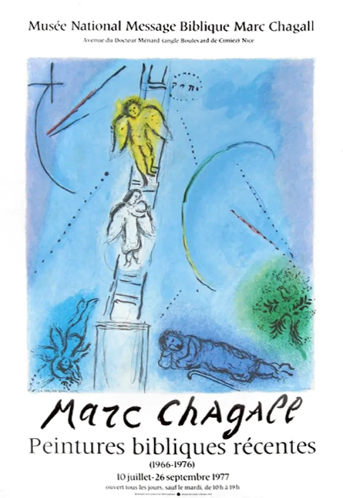 Lithografie Chagall - '' Léchelle de Jacob ''