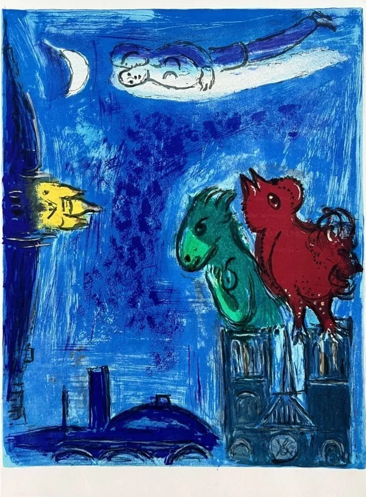 Lithografie Chagall - Les Monstres de Notre-Dame