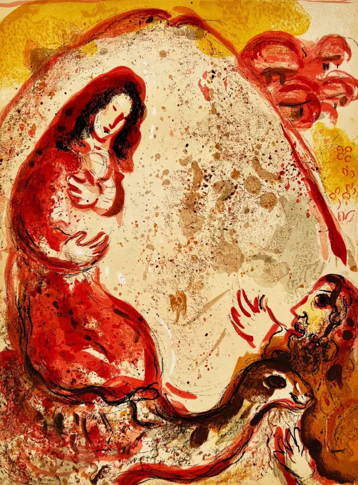 Lithografie Chagall - Rachel Steals Her Father’s Graven Images