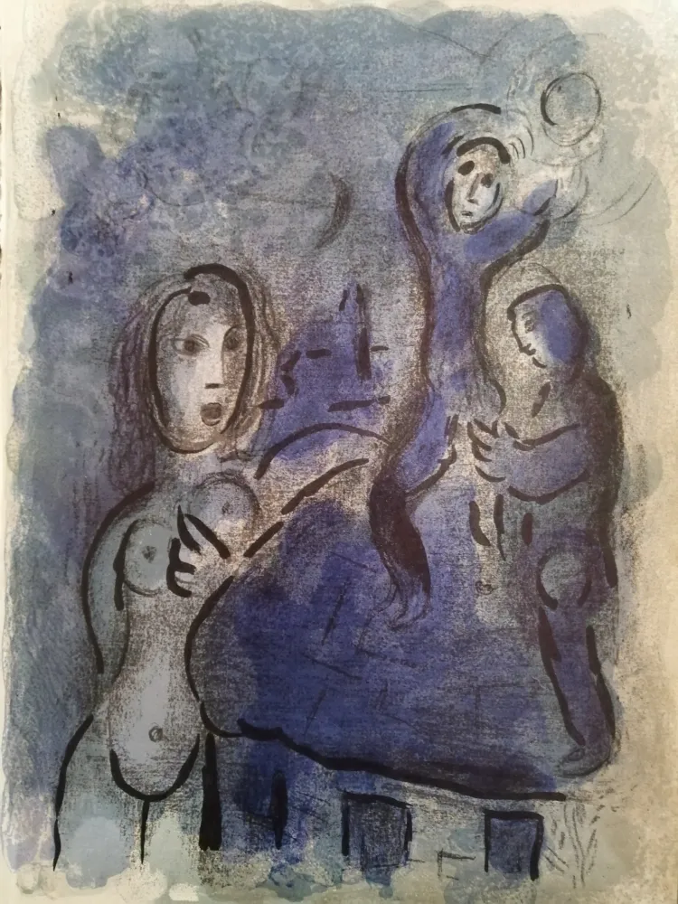 Lithografie Chagall - Rahah et les espions de Jéricho