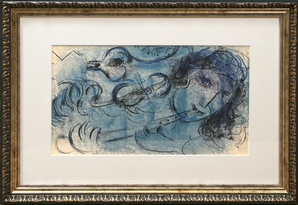 Lithografie Chagall - The Flute Player
