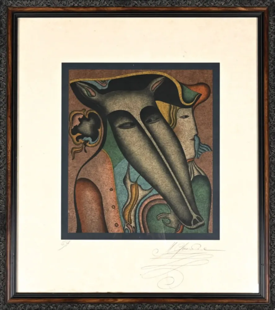 Lithografie Chemiakin - Gendarme and Rebecca