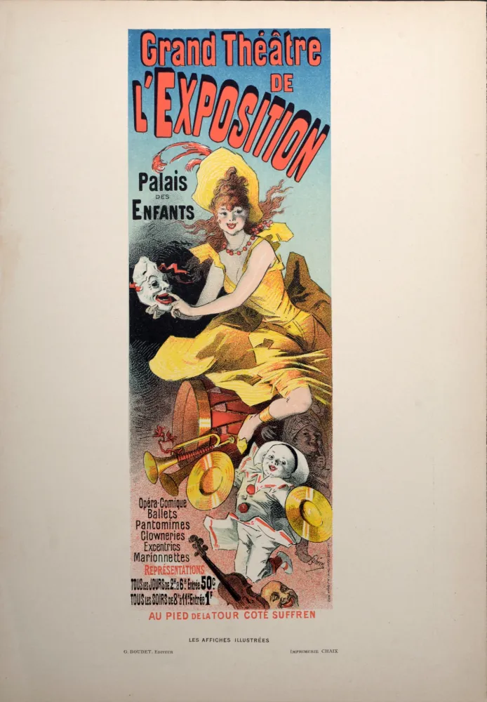 Lithografie Cheret - Grand Théâtre de l'Exposition, 1896
