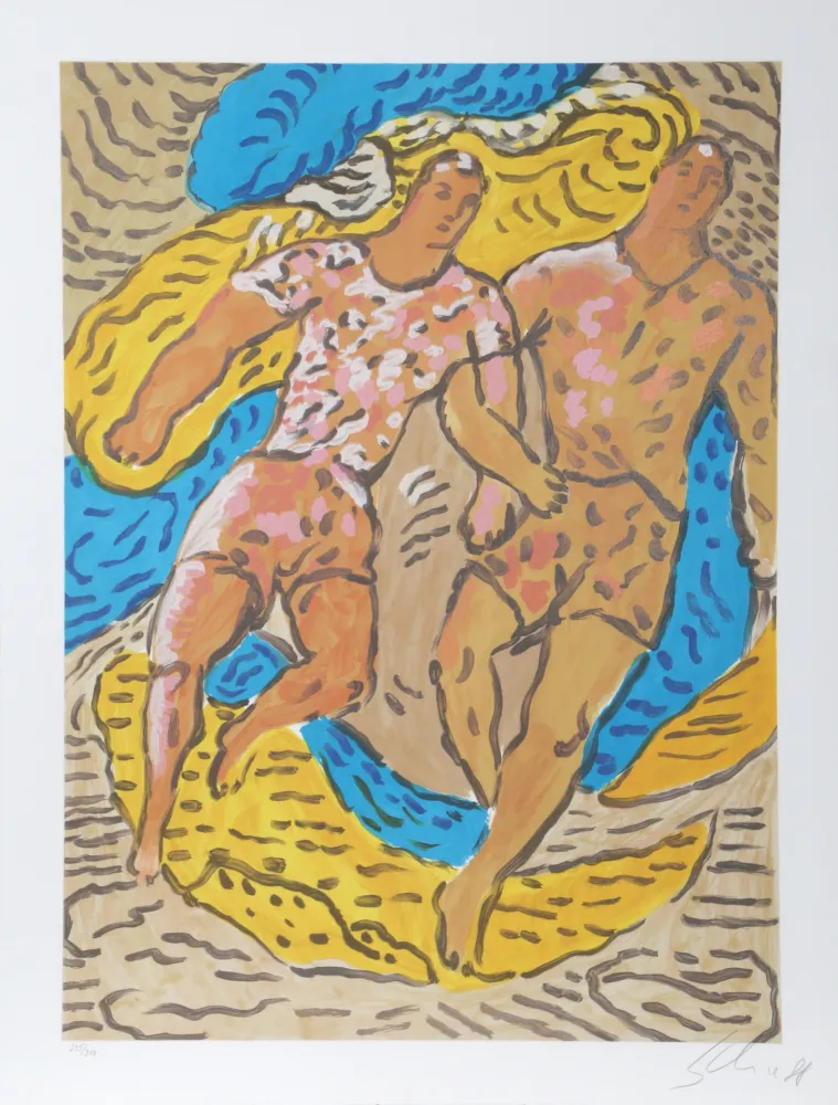 Lithografie Chia - Athletes