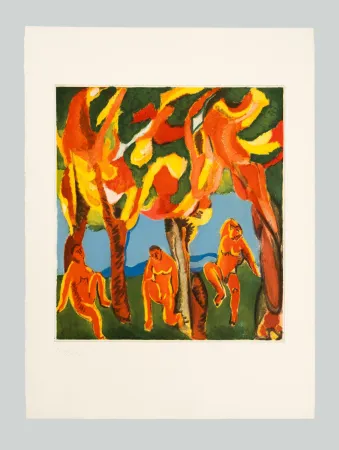 Ets En Aquatint Chia - Figure nel bosco