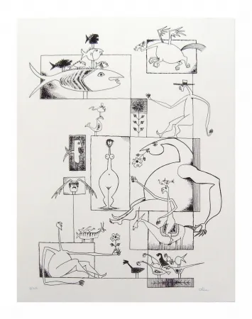 Lithografie Chica - Ils sont tous là!