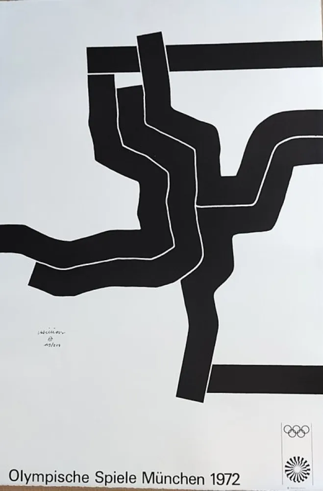 Lithografie Chillida - Olympische Spiele München 1972