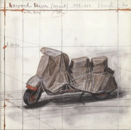 Multiple Christo - Wrapped Vespa