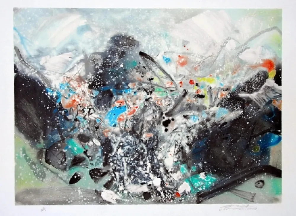 Lithografie Chu Teh Chun  - Snowstorm