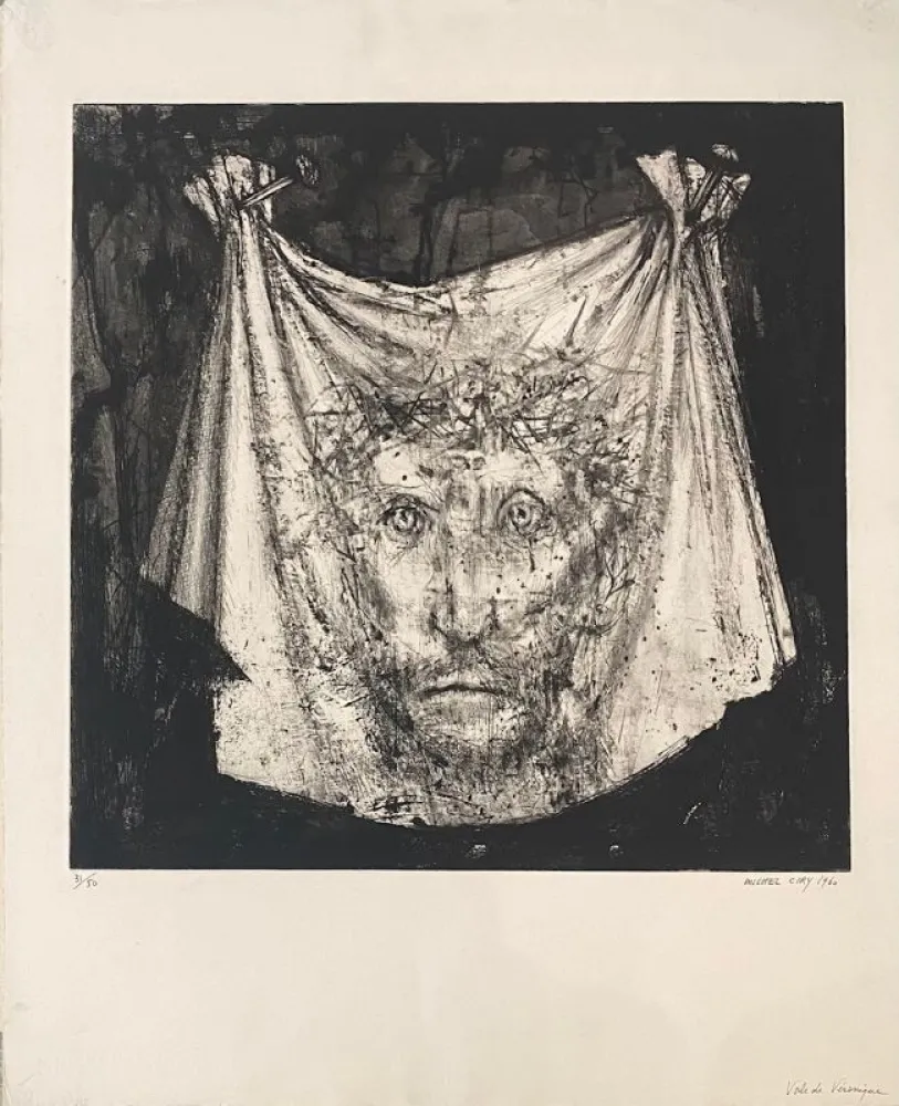 Ets En Aquatint Ciry - Le voile de Véronique 