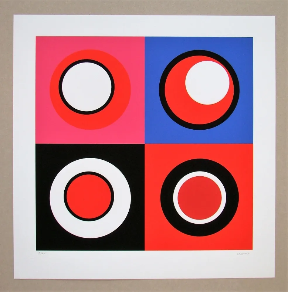 Zeefdruk Claisse - Composition géométrique