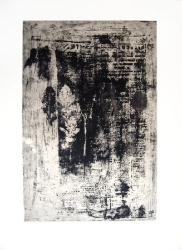 Ets En Aquatint Clavé - Trois feuilles