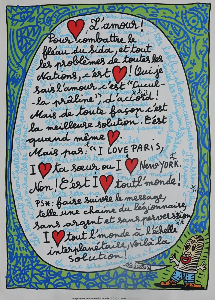 Zeefdruk Combas - L'amour