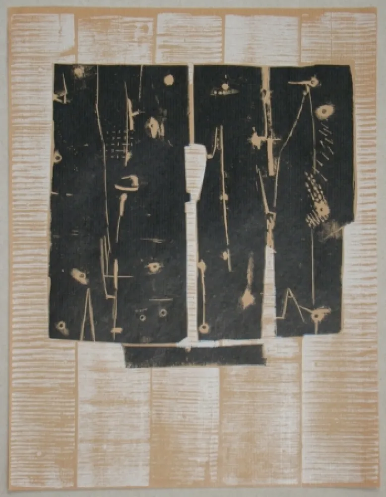 Houtsnede Consagra - Gravure sur bois pour XXe Siècle