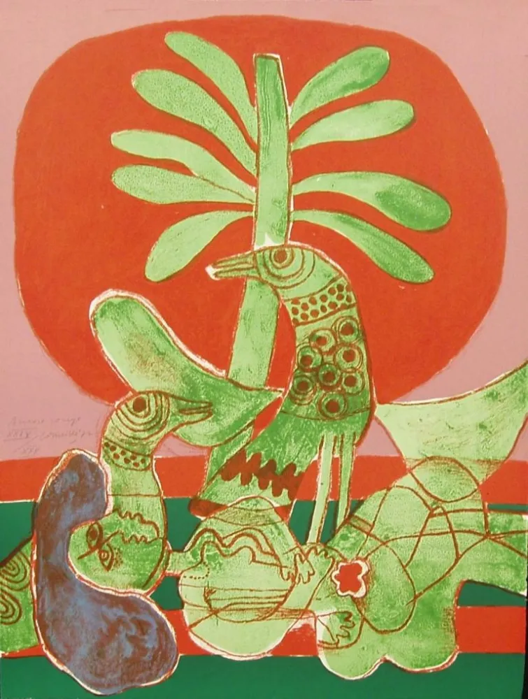 Lithografie Corneille - AMORE ROUGE