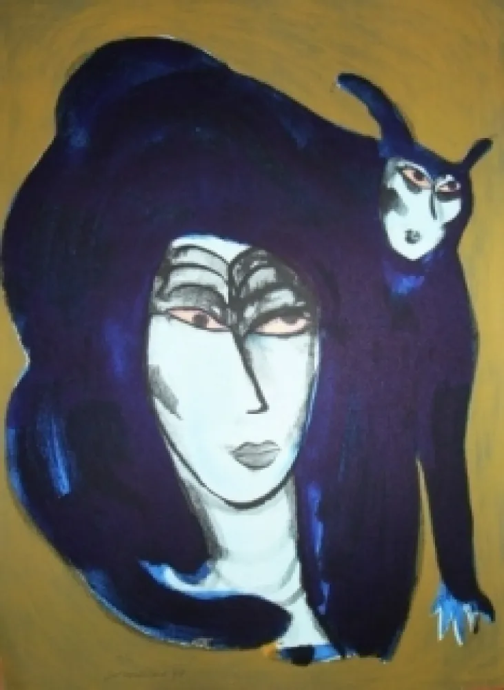 Lithografie Corneille - Chat endiablé