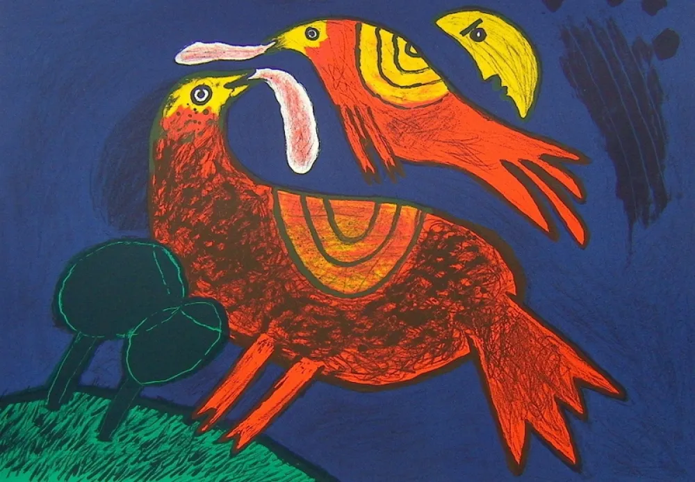 Lithografie Corneille - Demi-Lune dans ciel Catalan