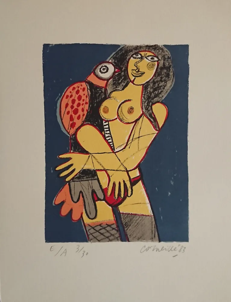 Lithografie Corneille - '' Enchantement des jours ''