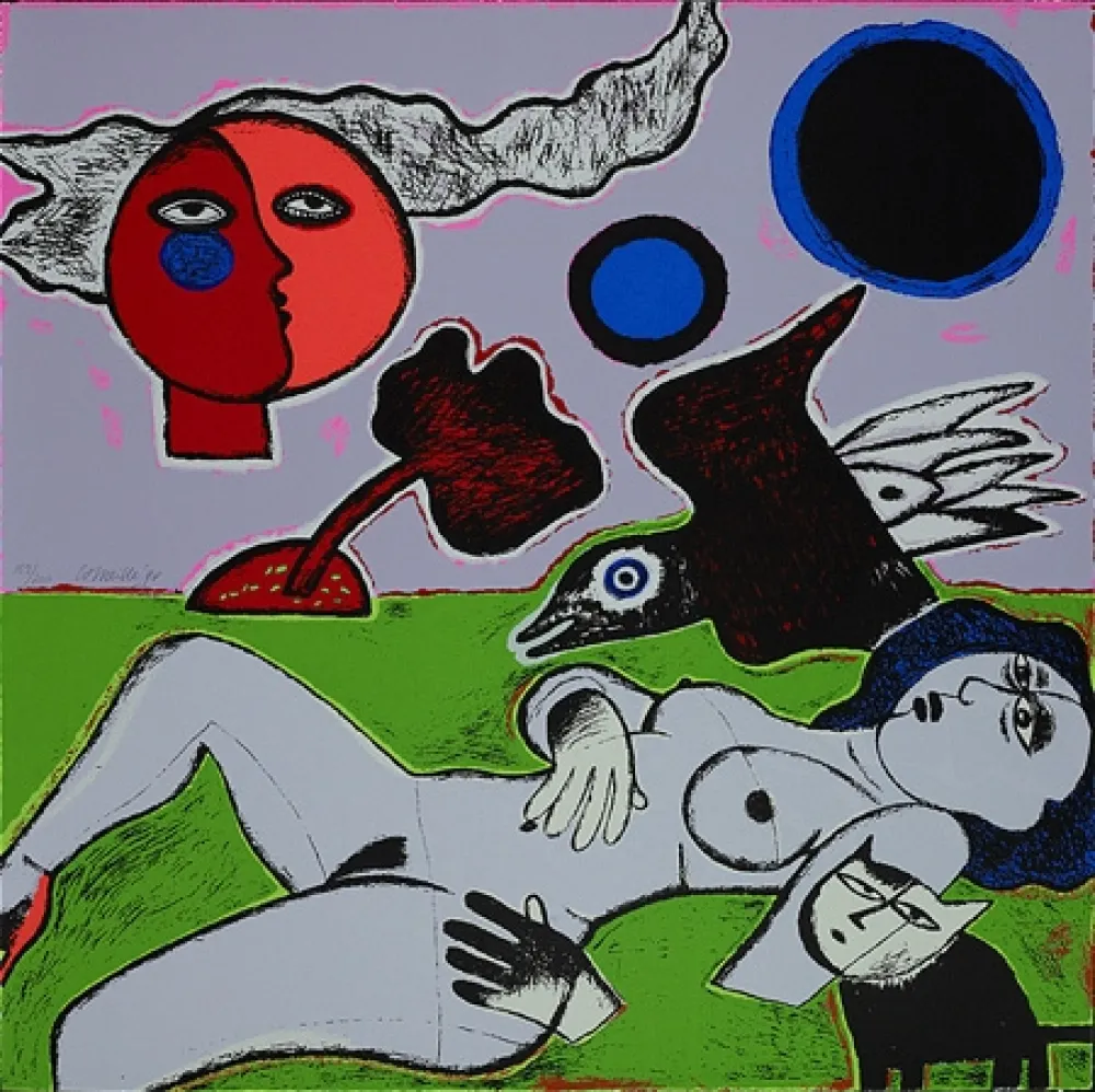 Zeefdruk Corneille - Femme diurne