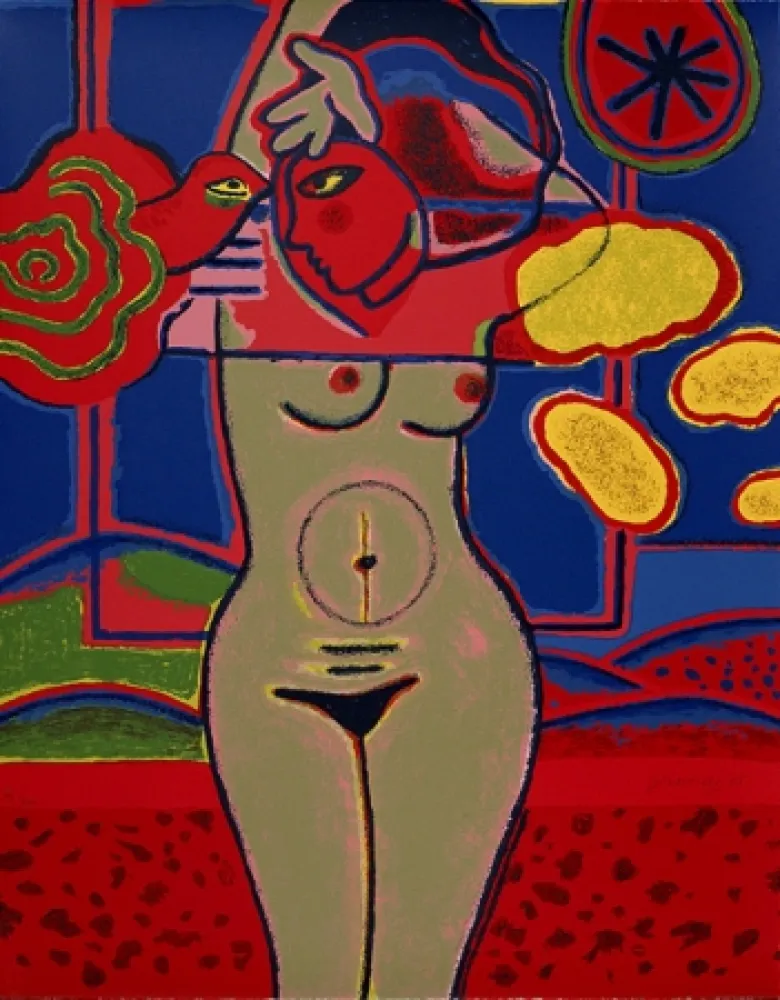 Zeefdruk Corneille - Fenêtre ouverte sur le paysage