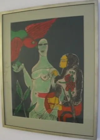 Lithografie Corneille - Homage a Eric Satie