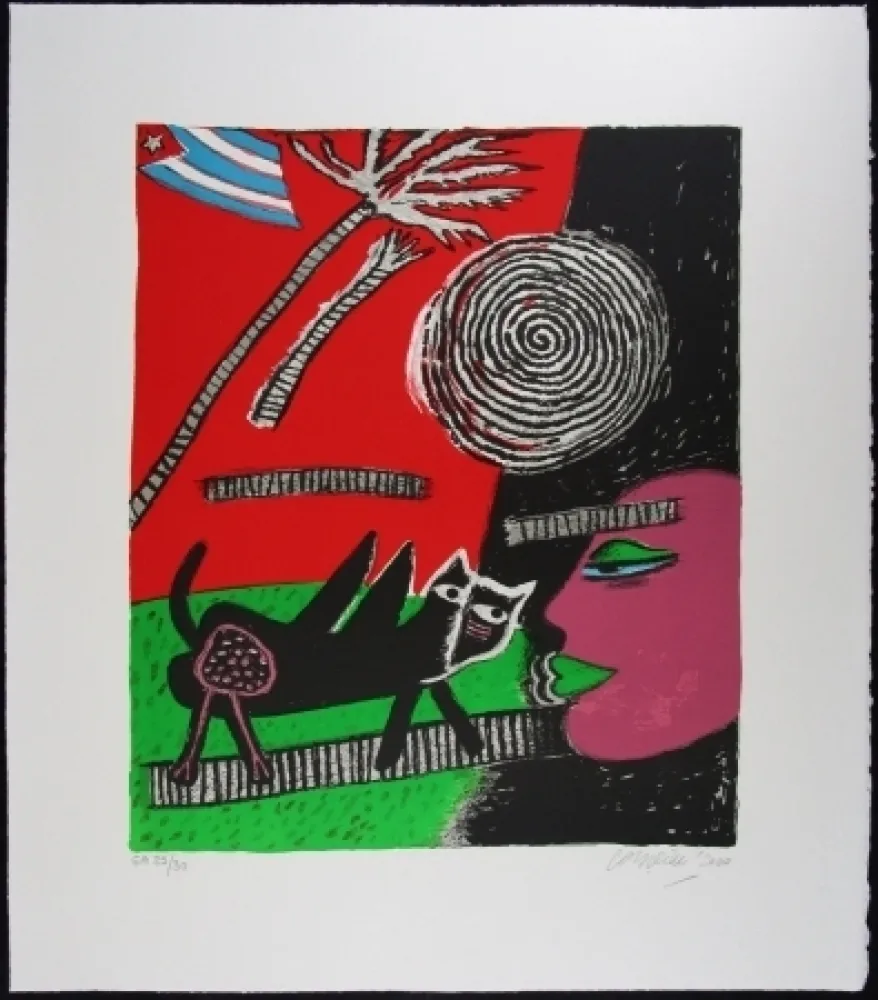 Lithografie Corneille - Le chat noir