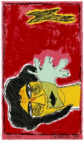 Zeefdruk Corneille - Le ciel rouge de l'amour