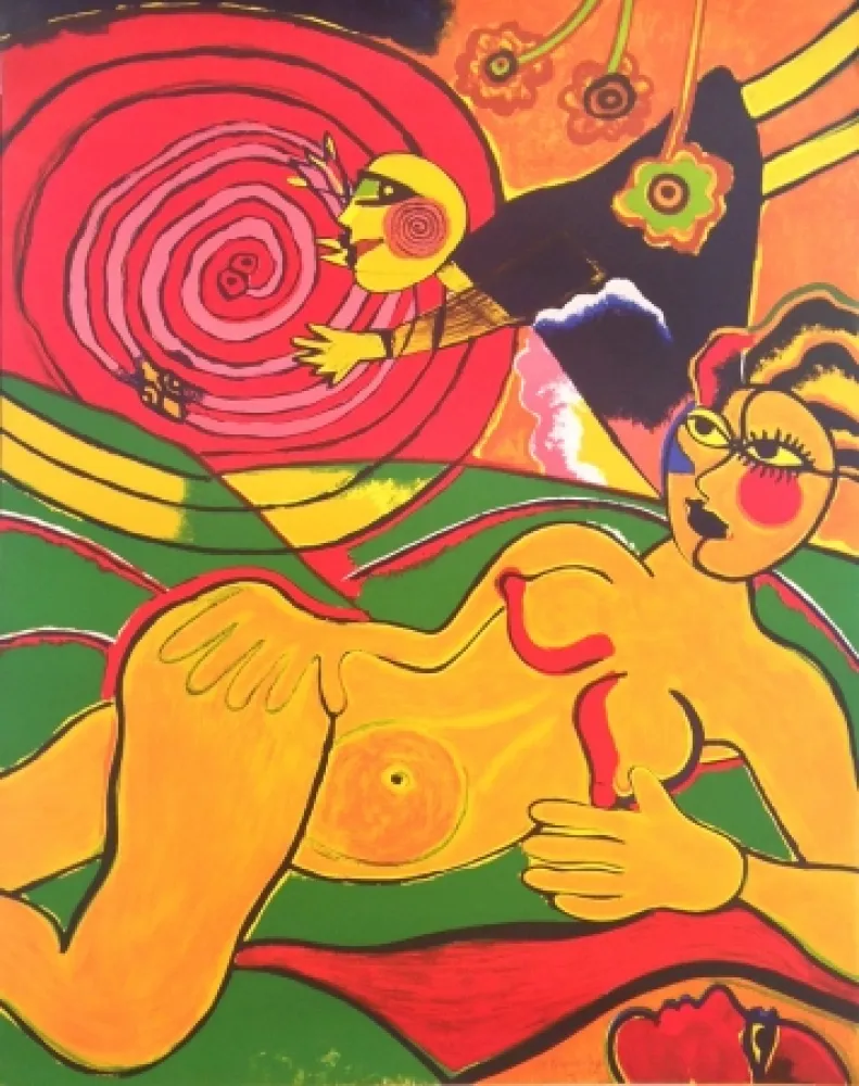 Zeefdruk Corneille - L'enchantement du soleil serpent