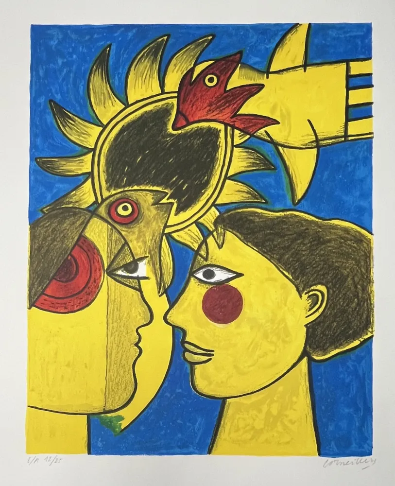 Lithografie Corneille - Lithographie Idylle, 2003