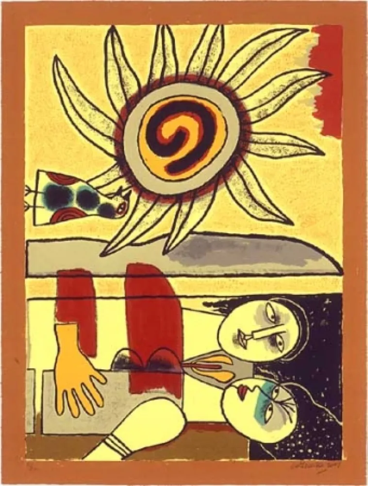 Zeefdruk Corneille - Soleil cou coupé