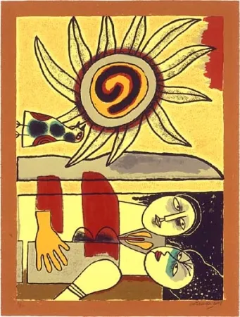 Zeefdruk Corneille - Soleil cou coupé